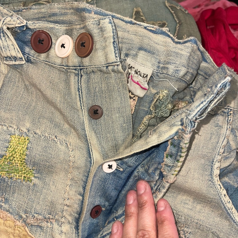 Magnolia Pearl | RARE! Two Lambs Kalle Denims - Faded Indigo OS - Picture 5 of 9